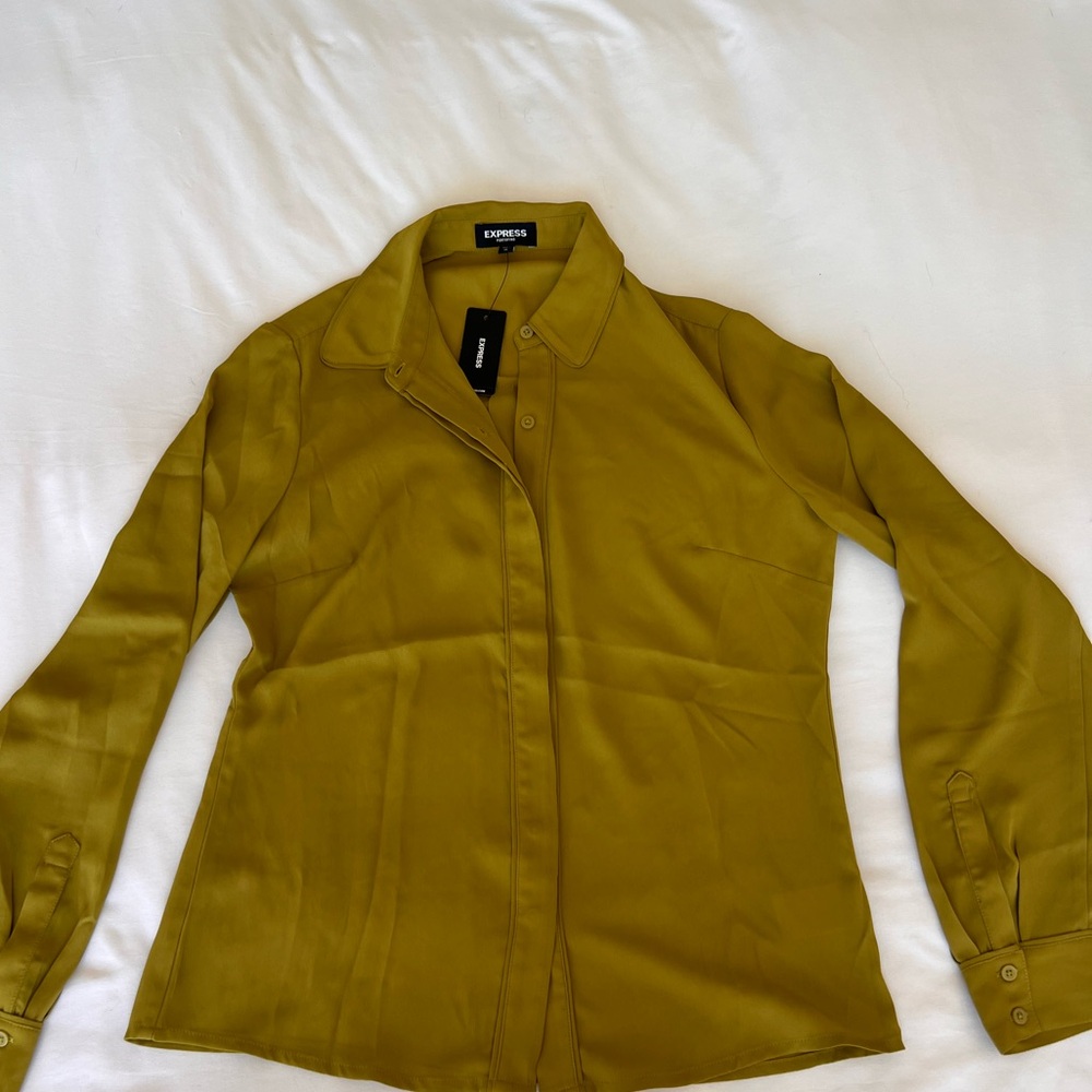 NWT Chartreuse Green Express Portofino Shirt